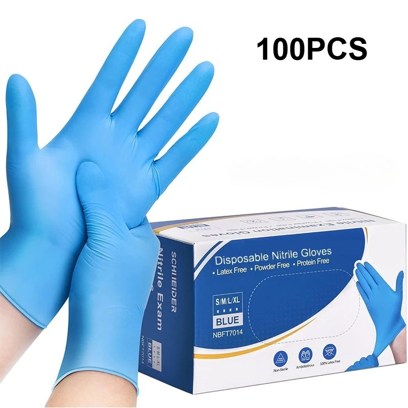 100PCS Blue Nitrile Disposable - đánh giá và giá Nitrile Mechanic Glove